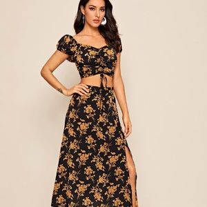 Crop top/ skirt outfit set